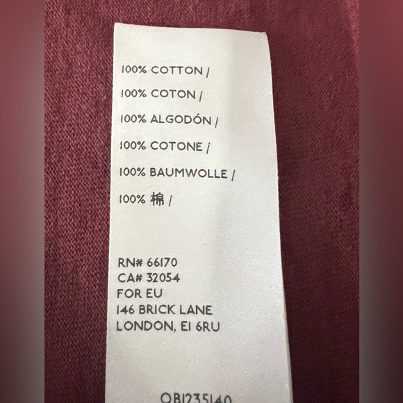 We the Free People We are the People Cowl Cotton Slit Sides Top in Redwood XS - Picture 7 of 7